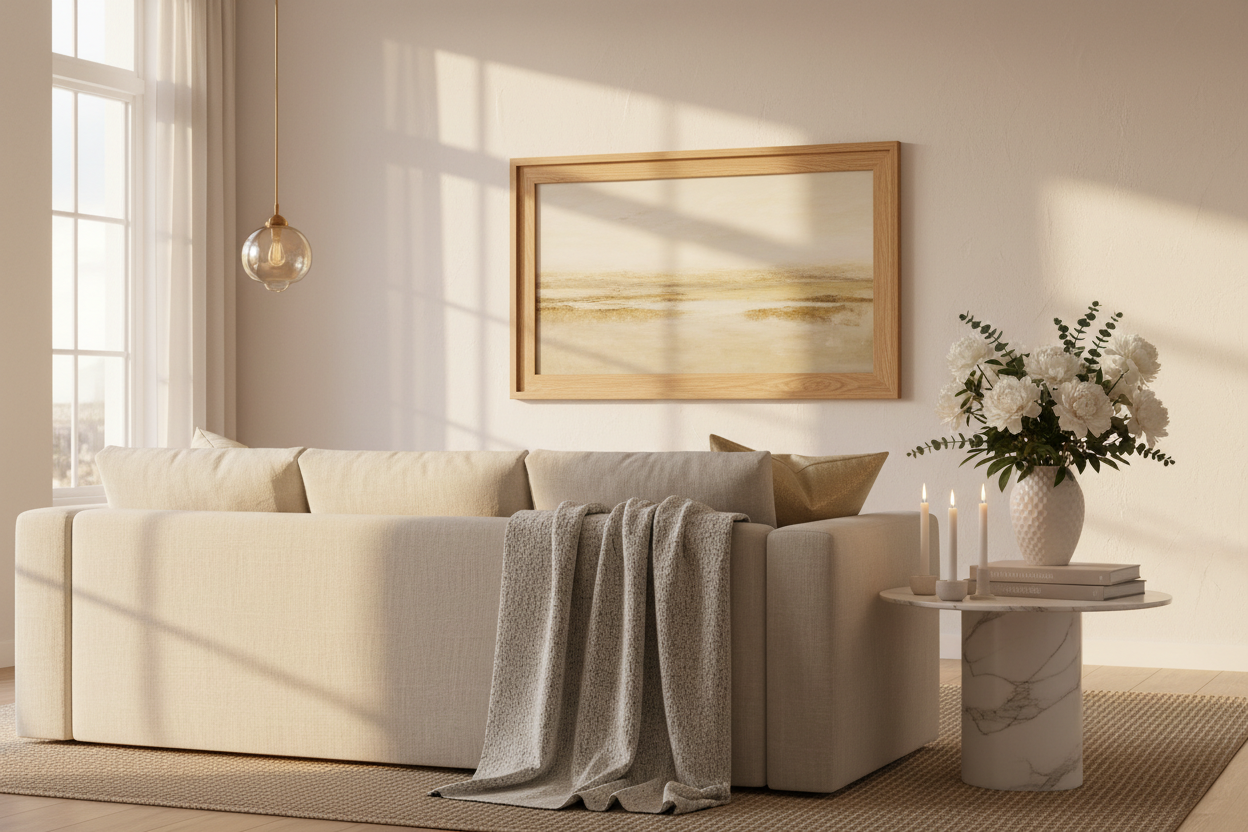 FrameVita Hero — Luxury Living Room